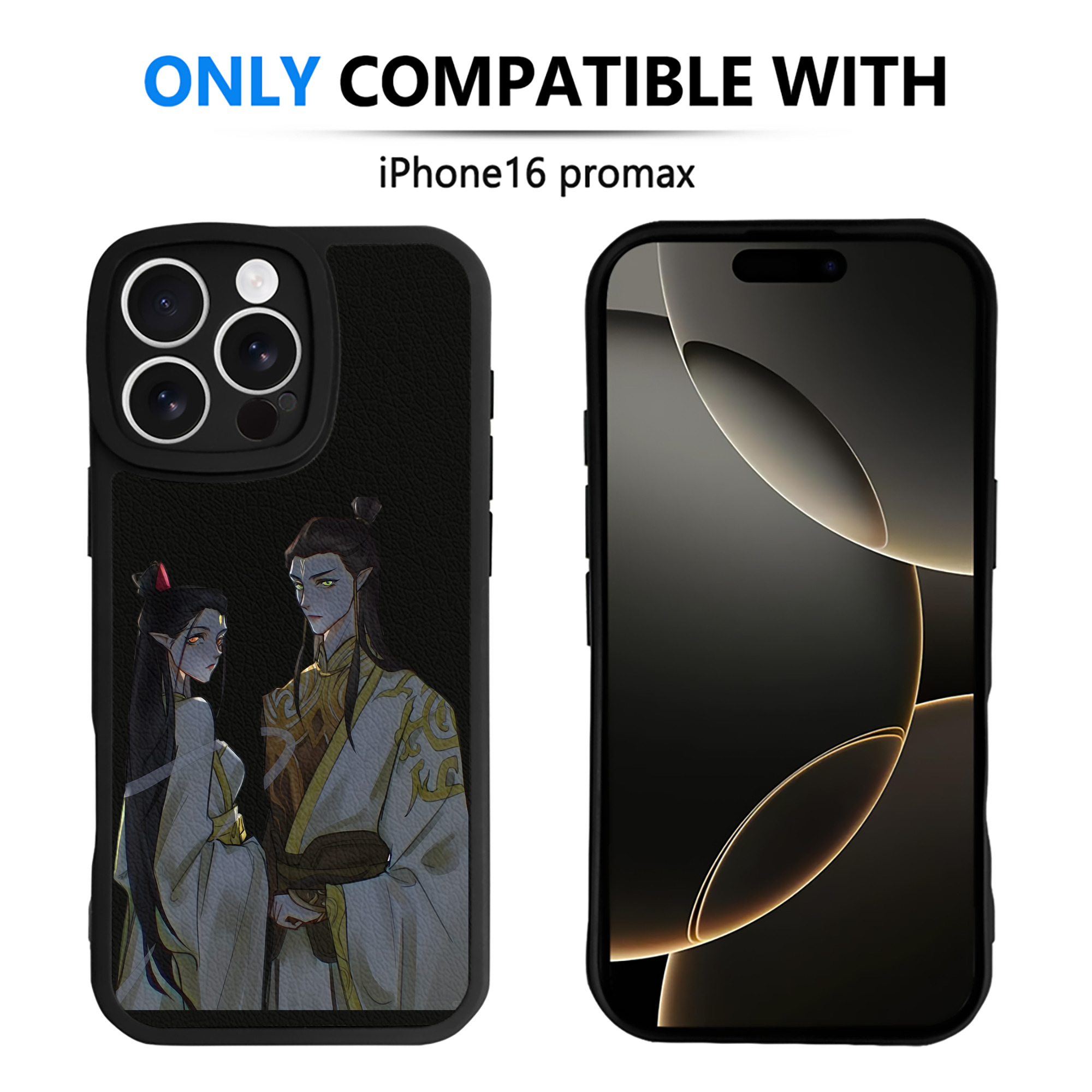 （画像用） Ne Zha 2 ナタ 魔童の大暴れ 【iPhone 16シリーズ対応】シリコンスマホケース（レザー調） 材質：シリコン